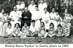 04 Fr. Bosco Puthur in family photo in 1965 just before leaving to Rome Fr. G.F. Choondal, Uncle