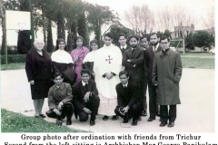 21 group photo after ordination with friends from Trichur  2 from the left sitting is Archbp. Geo